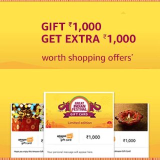 Amazon Gift Card Offer: Get Extra Rs.1000 Shopping Offer on Rs.1000 Gift Card