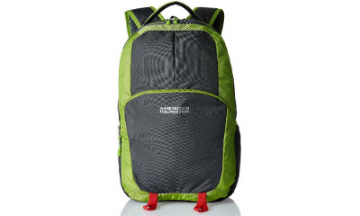 American Tourister Green and Grey Casual Backpack