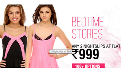 Any Two Nightslips At Flat Rs.999