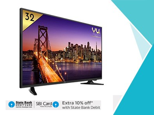 App Exclusive - Vu 80cm (32) HD Ready LED TV + 10% with SBI