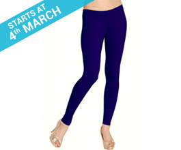 App Friday - Ashina Dark Blue color Women Slim-Fit Leggings