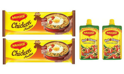 App - Maggi Chicken Noodles (284gX2) + Maggi Hot & Sweet Pichkoo (Pack of 2)
