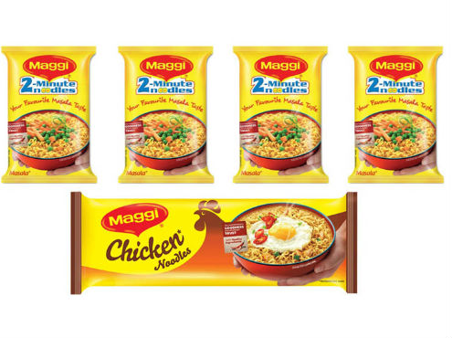 App - Maggi Masala Noodles Pack of 4 + Maggi Chicken Masala Noodles - 284 g