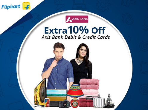 App Only - Axis Bank Debit and Credit Cards 10% Off on Rs. 4999