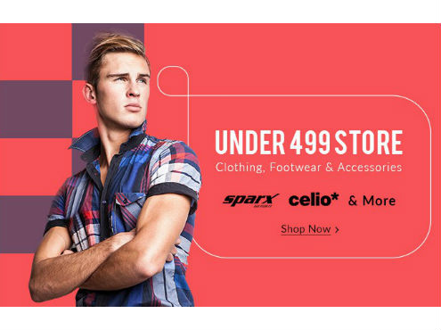 App Only - Everything Under Rs.499: Men Clothing,Footwear & Accessories