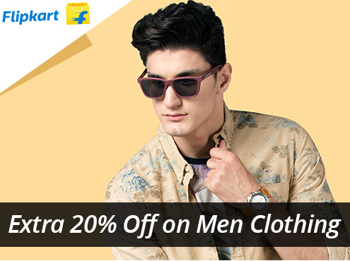 App Only - Extra 20% Off on Mens Clothing via Credit/Debit Card