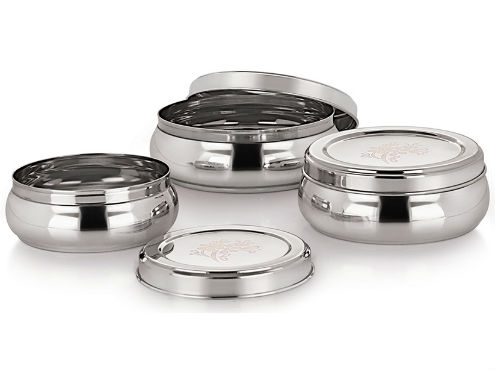 App Only - Neelam Stainless Steel Containers - Set of 3
