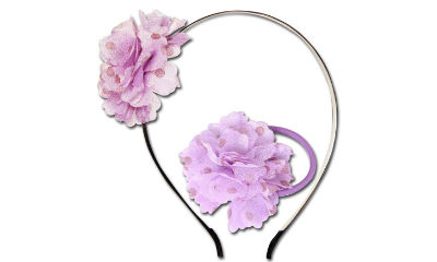 App Only - Super Drool Combo Of Purple Headband And Plastic Hairband