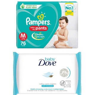 Min 30% off on Baby Diapers & Wipes
