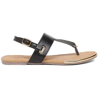 Black Flat Sandals For Women at Rs.199 + Free Shipping (Pay Rs.324 & get Rs.125 GP Cashback)