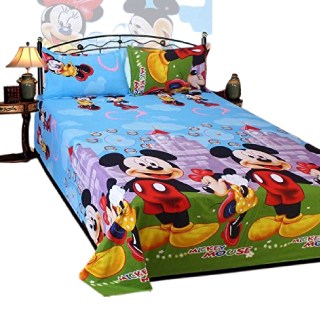 Flat 71% Off on Printed Double Bed Bedsheet with 2 Pillow Covers at Amazon