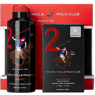 Beverly Hills Polo Club Sports Men Edt + Deodrant No 2 - Black at Best Price