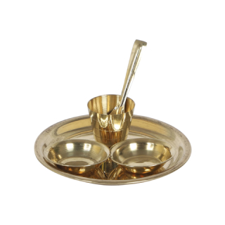 Gold Brass (Set of 5) Bhog Thaal @ 189