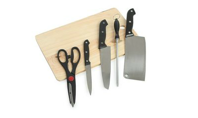 Birdy 6-piece Knife Set with Wooden Chopping Board