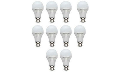 Birdy Combo of 10 White Plastic LED Bulbs - 3 W