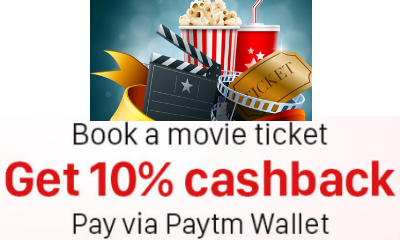 BookMyShow - Book a Movie Ticket & Get 10% Cashback Via Paytm Wallet