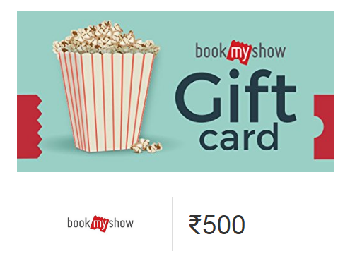Bookmyshow Gift Card - Buy Rs.250 Voucher @Rs.125 - Nctricks