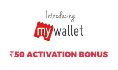 Bookmyshow Wallet : Get Free Rs. 50 Free