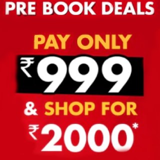 Brand Factory Pre-Book Offer: Pay Rs.999 & Shop for Rs.2000