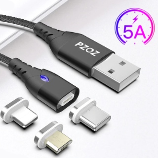 PZOZ 5A Micro usb, Type C Super Fast Charging Magnetic Cable
