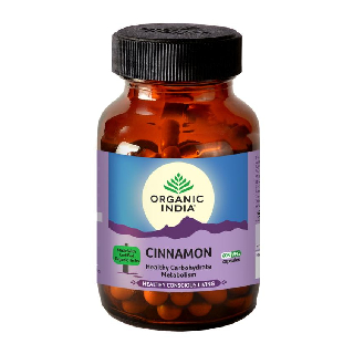 Buy Organic India Cinnamon 60 Capsules Bottle at Rs 205