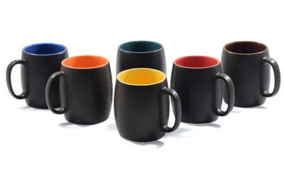 Cdi Dholak Shaped Stoneware 250 ML Mugs - Set of 6