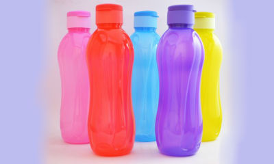 Cello Aqua Flip Top 1000 ml Bottle (Pack of 5, Multicolor)