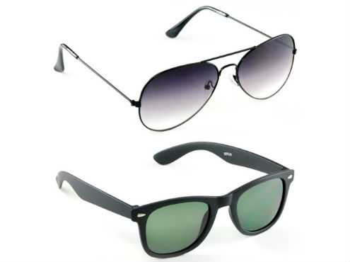 Classic Aviators + Stylish Wayfarer Sunglasses (Combo)
