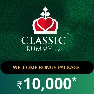 Classic Rummy Welcome Bonus Offer - Get Upto Rs.10000 Bonus