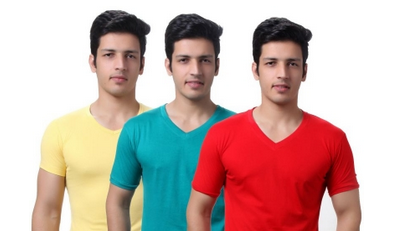 Combo Pack of Three R &V Neck T-shirt