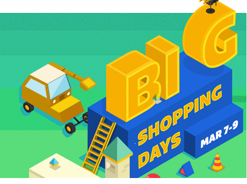 Big Shopping Days ! Upto 80% + Extra 10% Off
