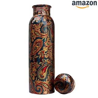 Printed Copper Water Bottle 1 Liter just Rs.499 +Free Delivery