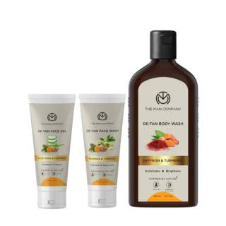 De-Tan Face Wash + Face Gel + Body Wash at Rs 576 Mrp 947