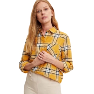 DEFACTO Checked Spread-Collar Shirt with Patch Pocket