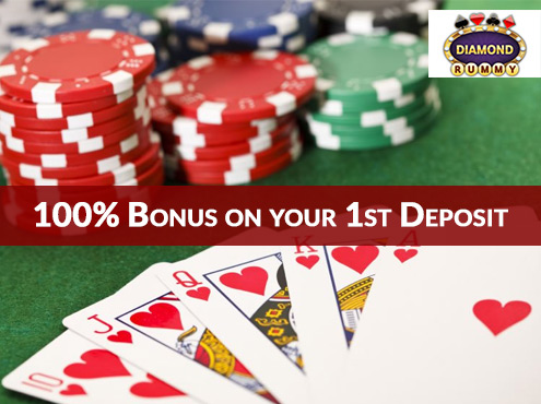 Diamond Rummy Offer: Get 100% Bonus on your 1st Deposit