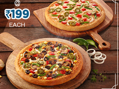 Domino's Medium Pizza Starting at Rs . 199 Each