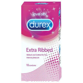 Durex Condoms, Extra Ribbed- 10 Units (Pack of 3)