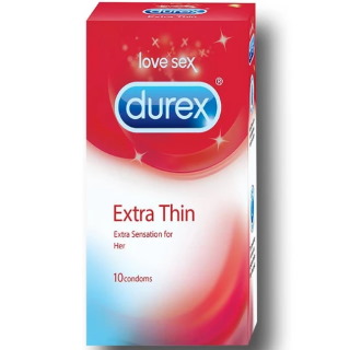 Flat 10% off on Durex Condoms, Extra Thin- 10 Units