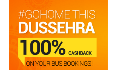 Dussehra Offer: Get 100% cashback On Your Bus Bookings