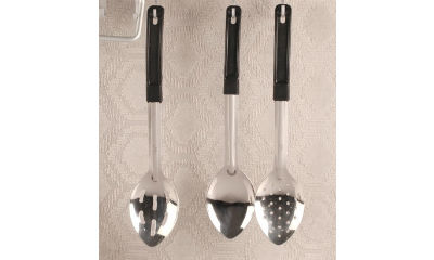 Dynamic Store Stainless Steel Serving Spoons With Plastic Handle