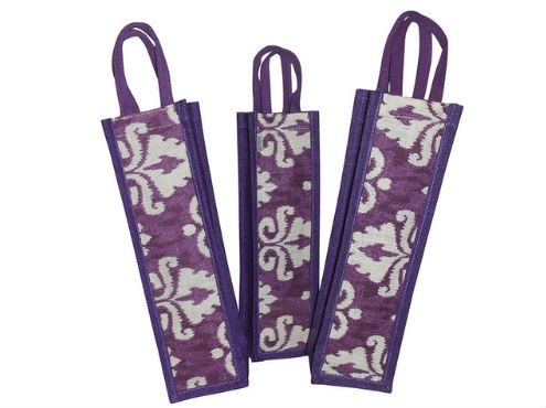 Earthbags Purple Jute Bag Set of 3