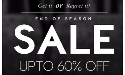 End of Season Sale: Upto 60% off