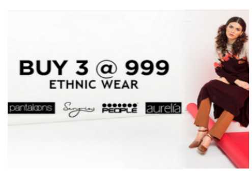 Ethnic Wear: Buy 3 @ Rs.999