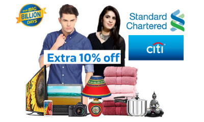 Extra 10% Off Using Citi & Standard Chartered Cards