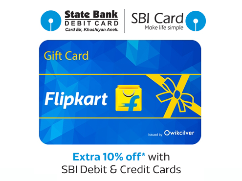Flat 10% Discount on Flipkart GV with SBI Cards - Only For Today