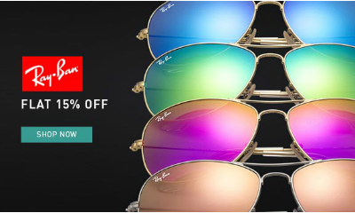 Flat 15% Off on RAY-BAN Sunglasses