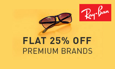 Flat 25% Off on Ray Ban Sunglasses