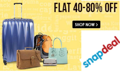Flat 40- 80% Off On Backpacks & Luggage