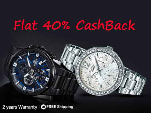 Flat 40% CashBack On Watches