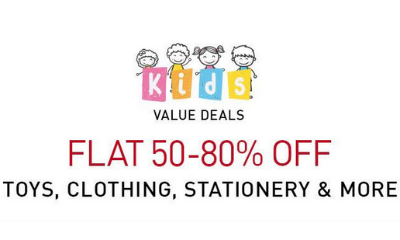Flat 50% - 80% Off on Toys, Clothings, Stationary & More